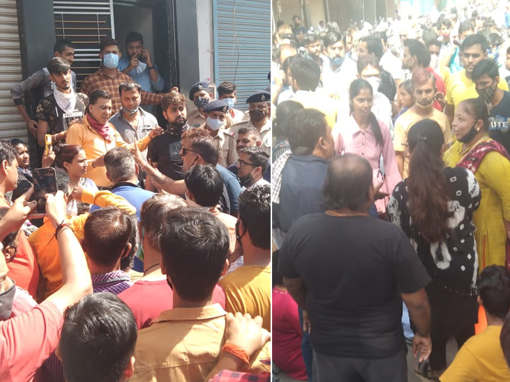 ચાર પોલીસકર્મીઓને સસ્પેન્ડ કરવાની માંગ સાથે હોબાળો