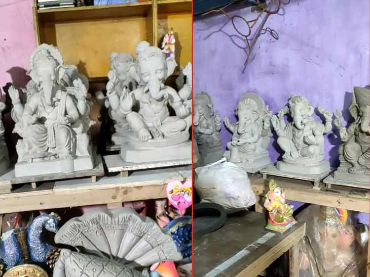 મૂર્તિકાર 5 મહિનામાં 20 જ માટીની મૂર્તિ જ બનાવી શક્યા