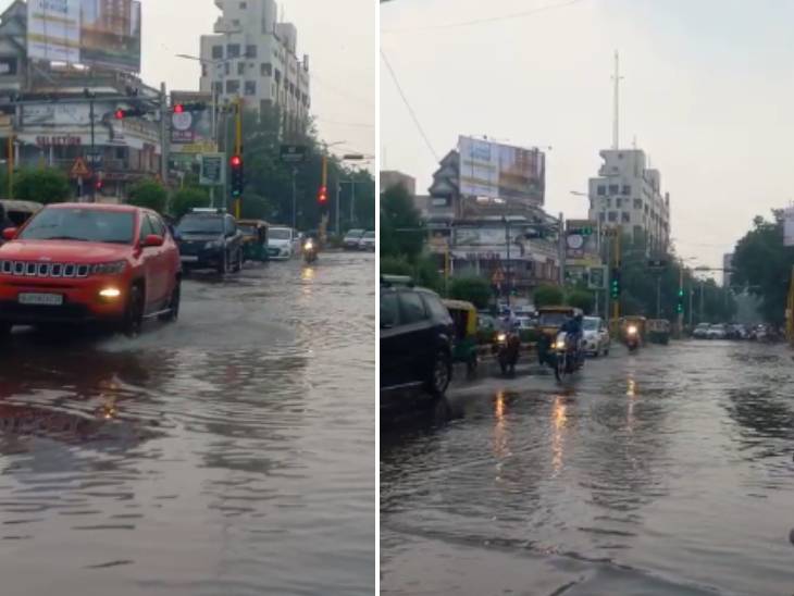 It rained and flooded CG Road