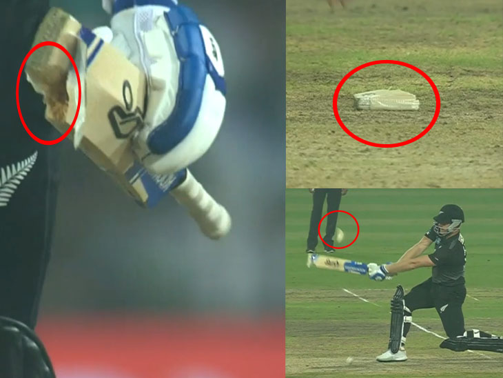 The first Nisham's bat was broken, the umpire did not respond when the