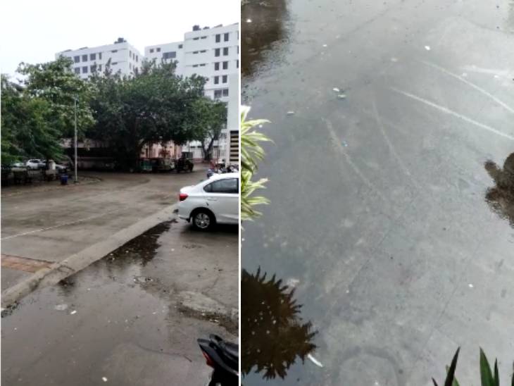 સુરતમાં વરસાદનાં હળવાં ઝાપટાં થતાં ઠંડીનું પ્રમાણ વધ્યું.