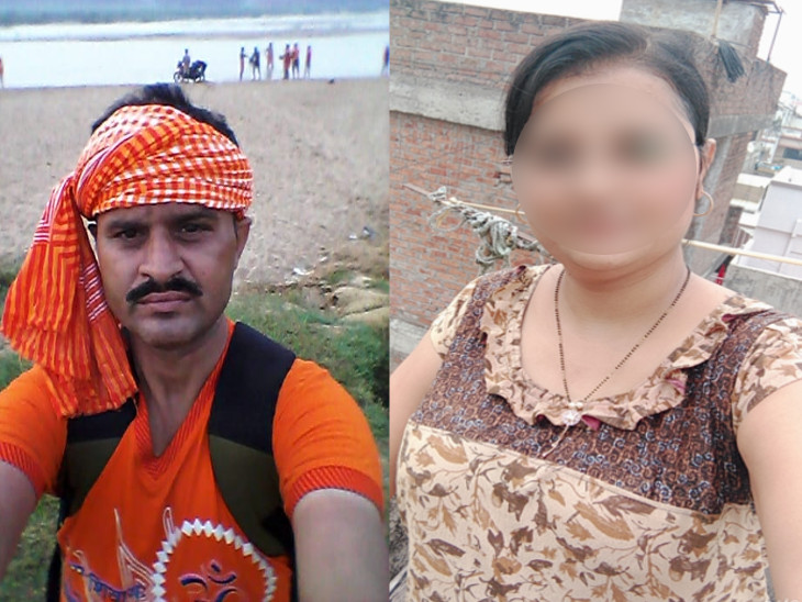 પતિ (ડાબે) હુમલો કર્યા બાદ પત્ની(જમણે)ને હોસ્પિટલમાં દાખલ કરવામાં આવી છે.