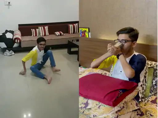 ન્યૂરોપેથી રોગને કારણે સ્મિત ચાલી શકતો નથી.