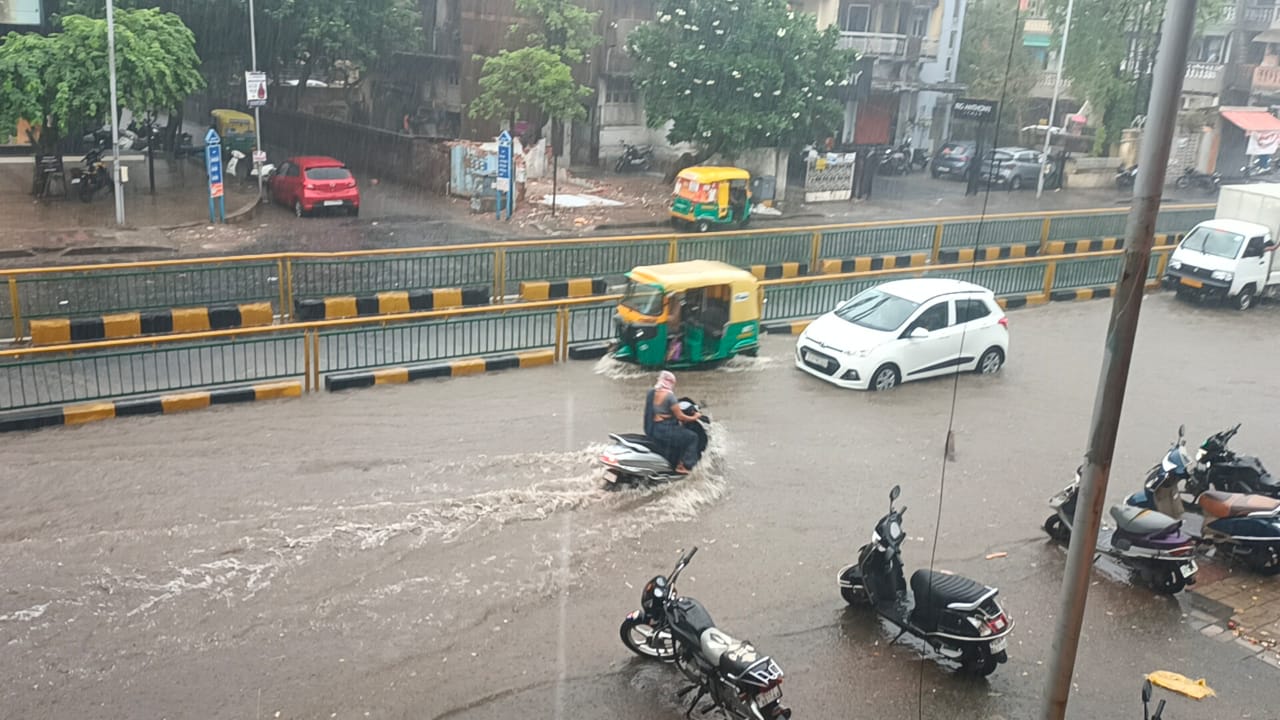 ગાયકવાડ હવેલી વિસ્તારમાં એક ઇંચ વરસાદ પડ્યો