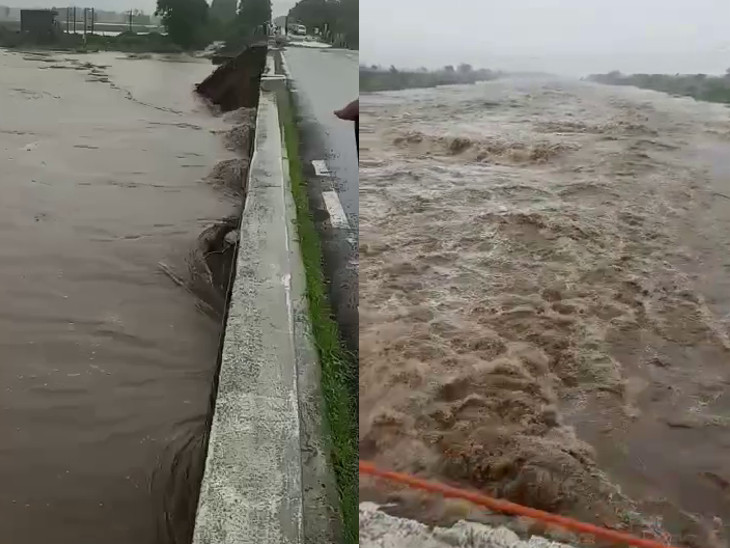 જામકંડોરણાની ફોફળ નદી બે કાંઠે થઈ.