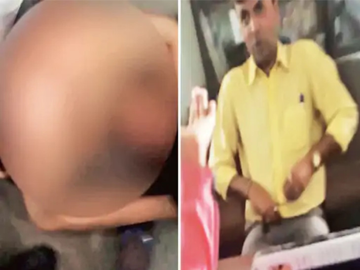 વીડિયોમાં આચાર્ય પણ કેદ થયા છે.