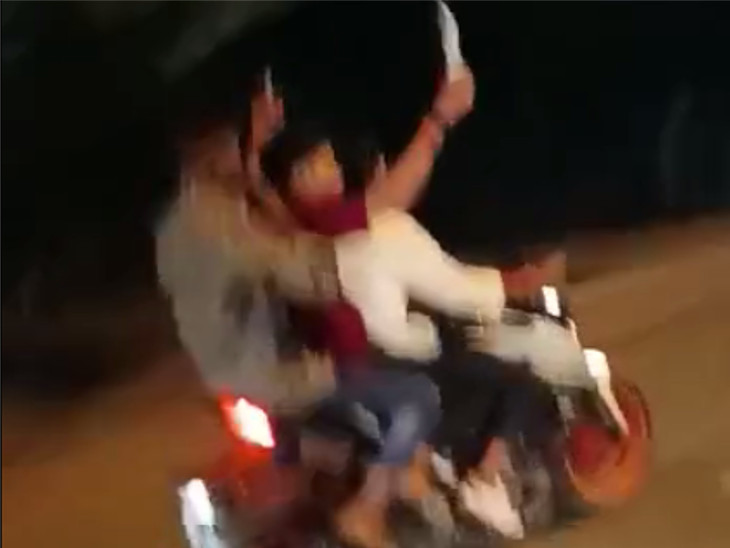 સ્ટંટ કરતો વીડિયો વાઇરલ થયો હતો.
