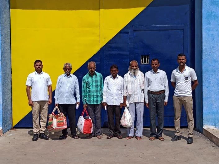 Four senior inmates of Rajpipla District Jail above 60 years were