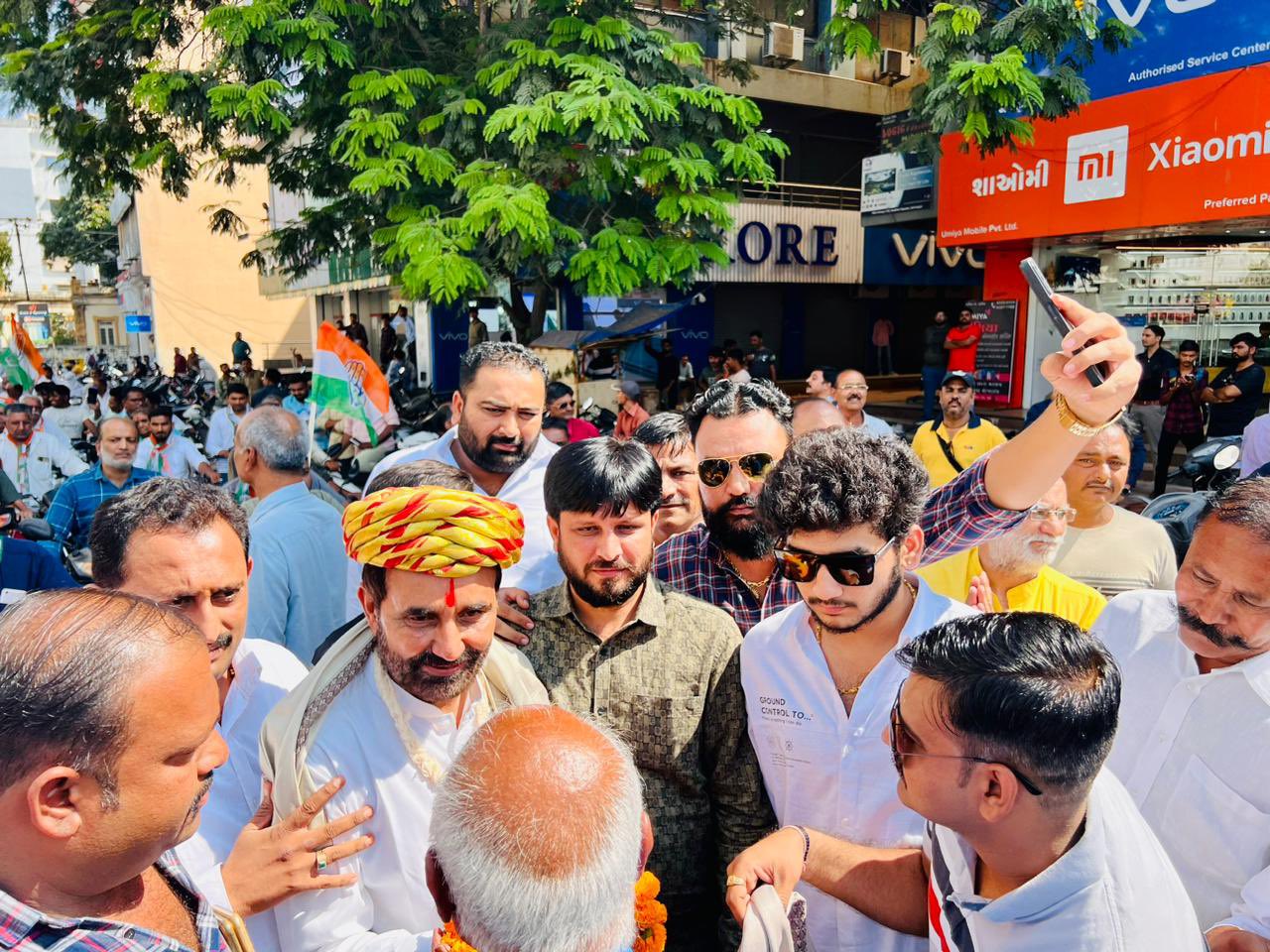 જામનગરમાં કોંગ્રેસની પરિવર્તનયાત્રામાં સાંસદ શક્તિસિંહ ગોહિલ.