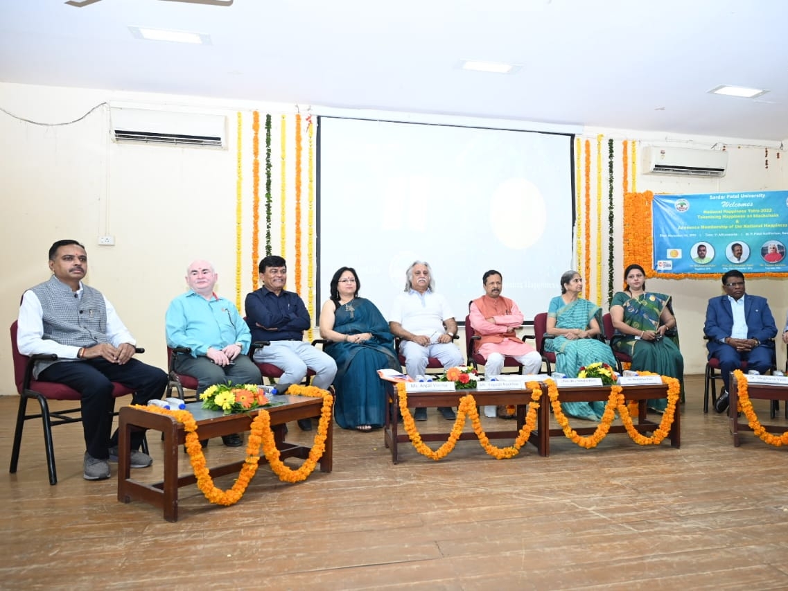 Happiness Yatra arrives at Sardar Patel University, 12 faculty members ...