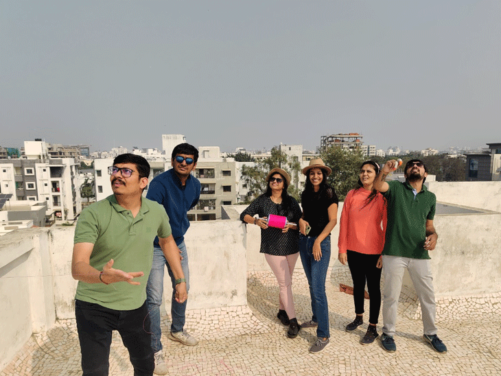 વડોદરામાં સવારથી ટેરેસો પતંગ રસીયાઓથી હાઉસ ફૂલ