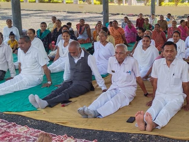 A 45 minute yoga protocol training camp was held at the memorial ...