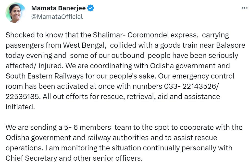 Coromandel collided with the derailed Howrah Express, then collided ...