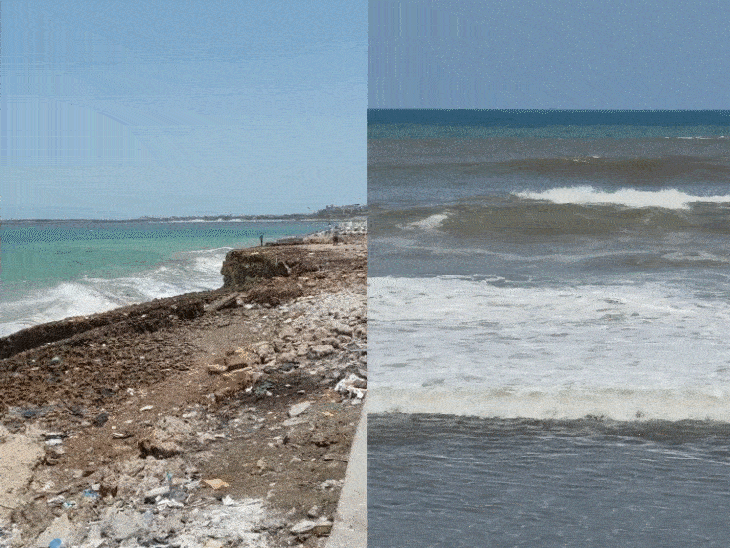 Cyclone 965 km from Porbandar, normal sea current observed, officials ordered not to leave headquarters | દ્વારકાનો દરિયો એકને તાણી ગયો: દરિયામાં કરંટના કારણે એક યુવક ડૂબવા લાગ્યો ...