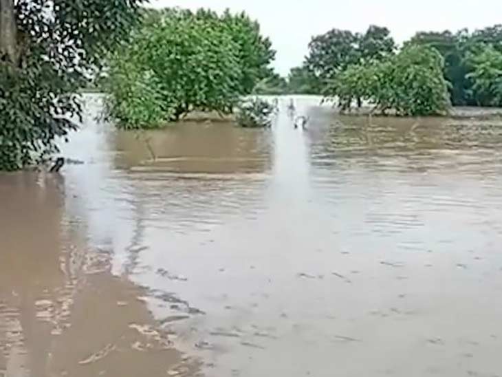 Dhadhar river overflows in 10 villages of Dabhoi in Vadodara, traffic ...