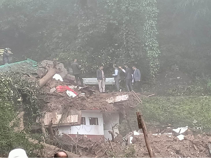 Himachal Shimla Shiv Babri Temple Collapses; Baluganj | Land Slide ...