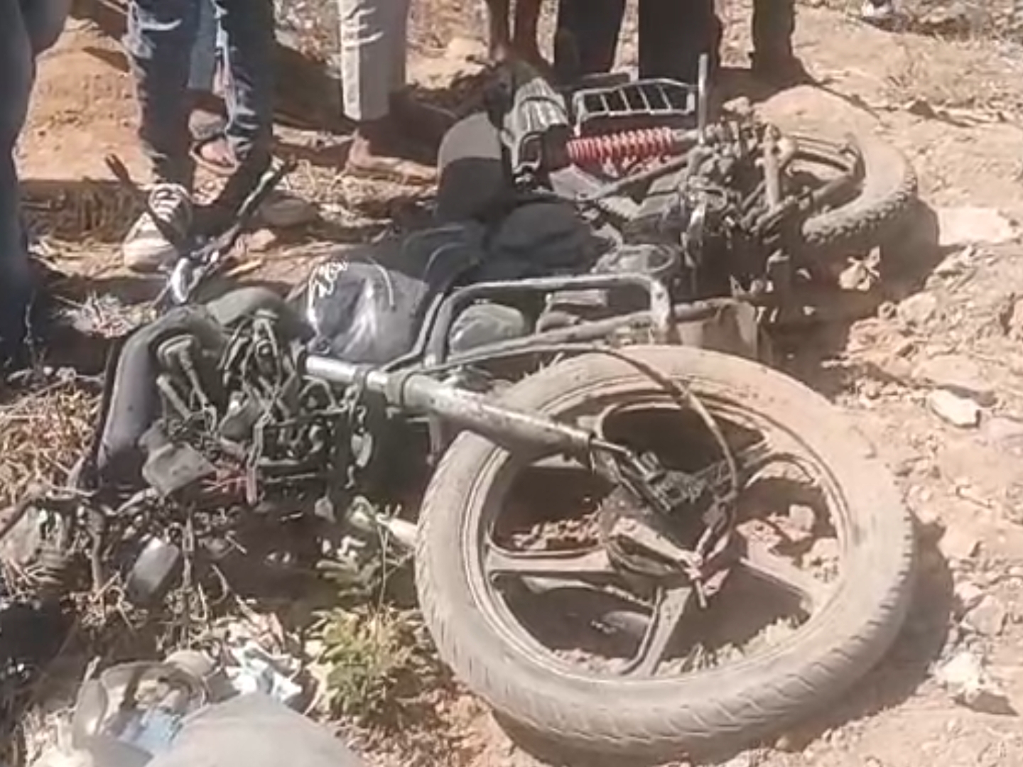 A speeding car hit a bike on the Ahmedabad-Indore highway, the bike ...