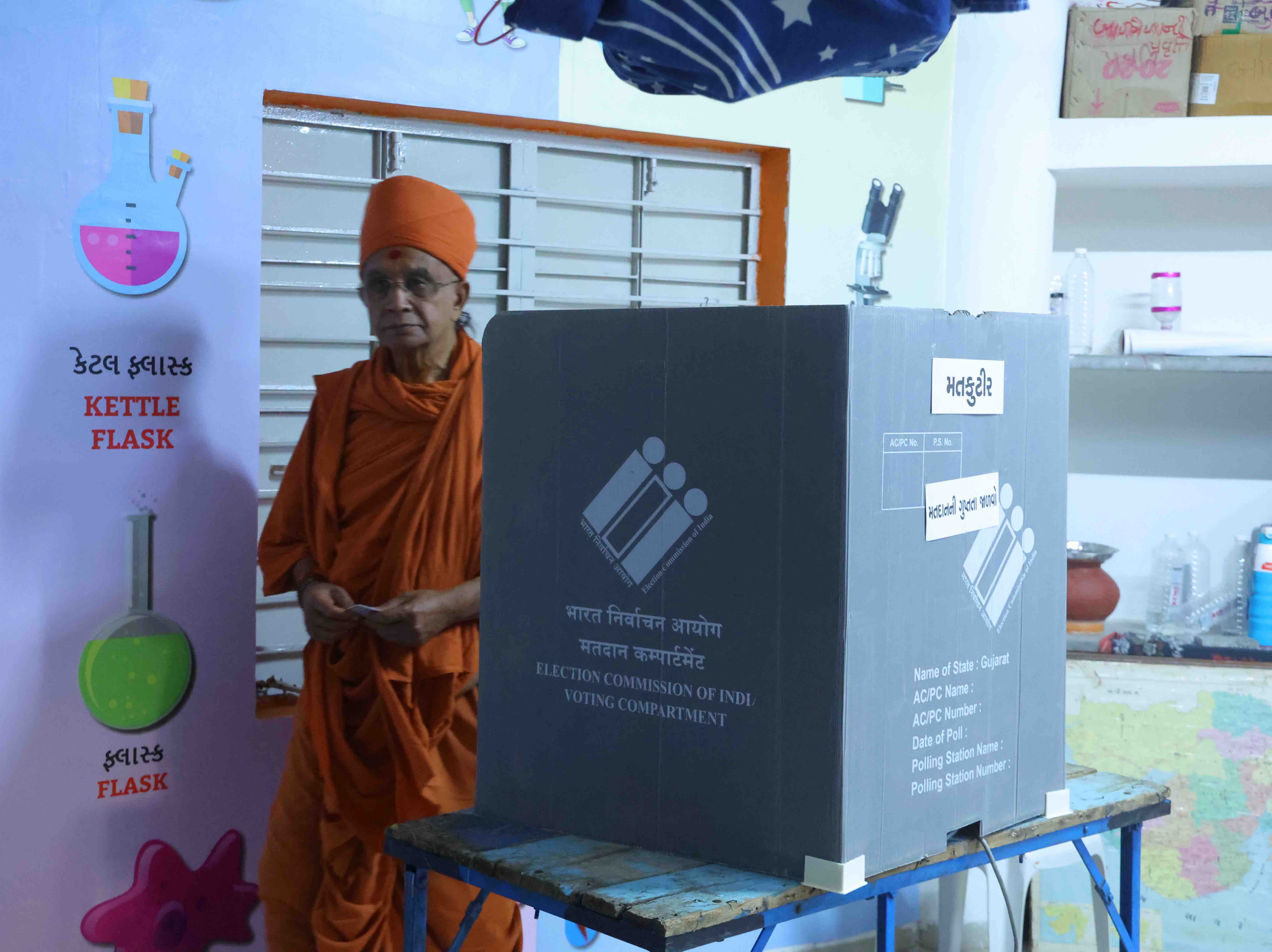 Balakrishna Dasji Swami of SGVP Gurukul along with the Saints voted in ...