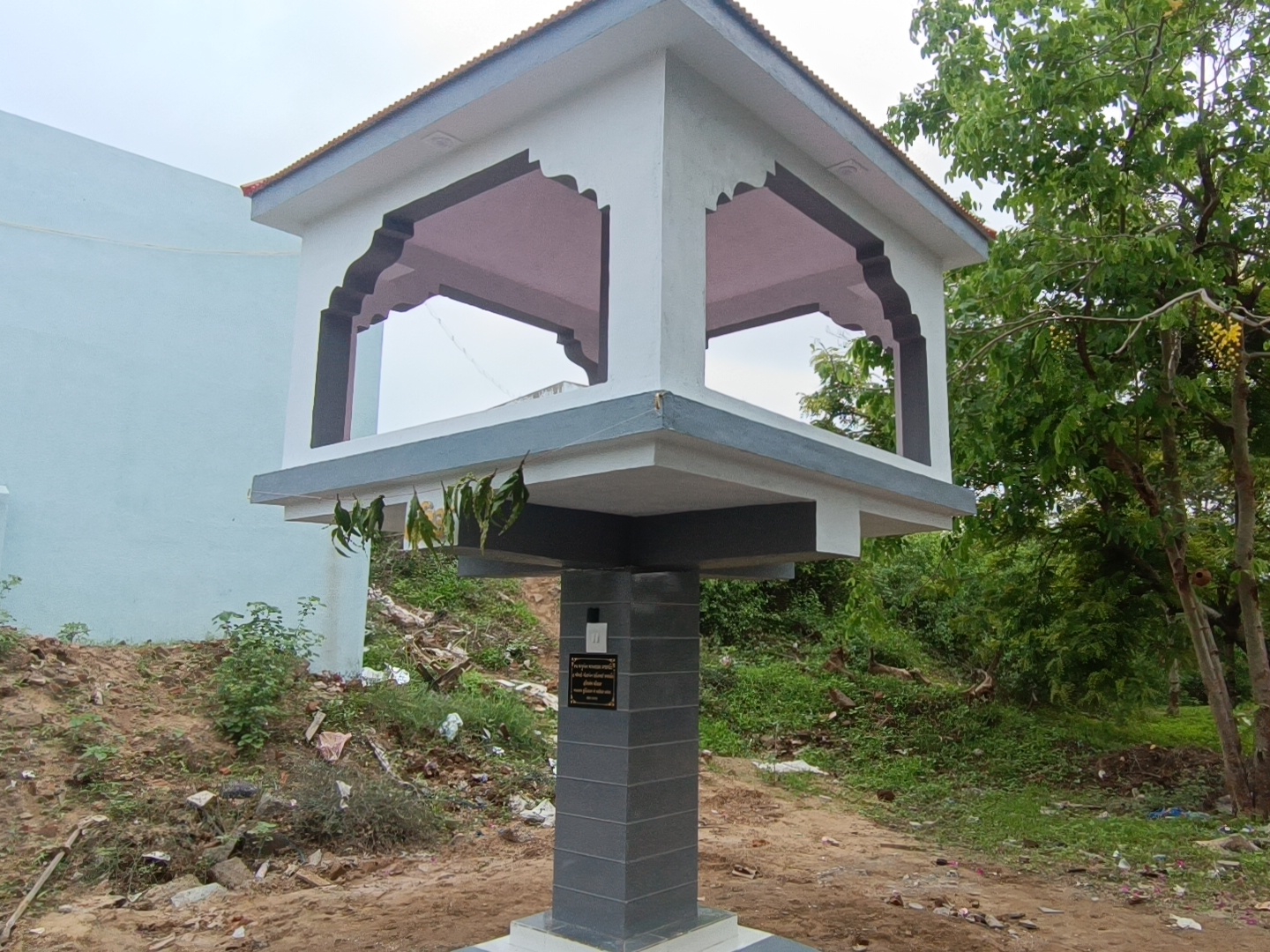 Chabutra Railing At Padmanabh Mukti Dham, with the support of the donor family, a ...