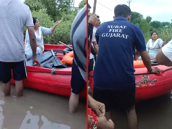 મહિલા કાઉન્સિલર અને સ્થાનિકો વચ્ચે થોડી વાર રકઝક ચાલી.