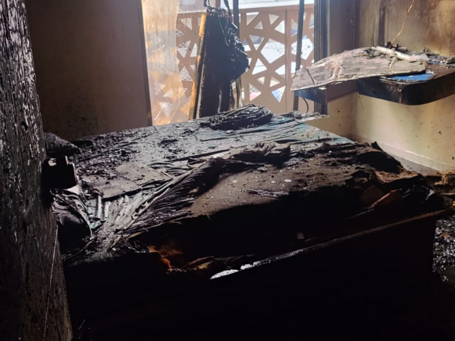The fire was brought under control after an hour of hard work
