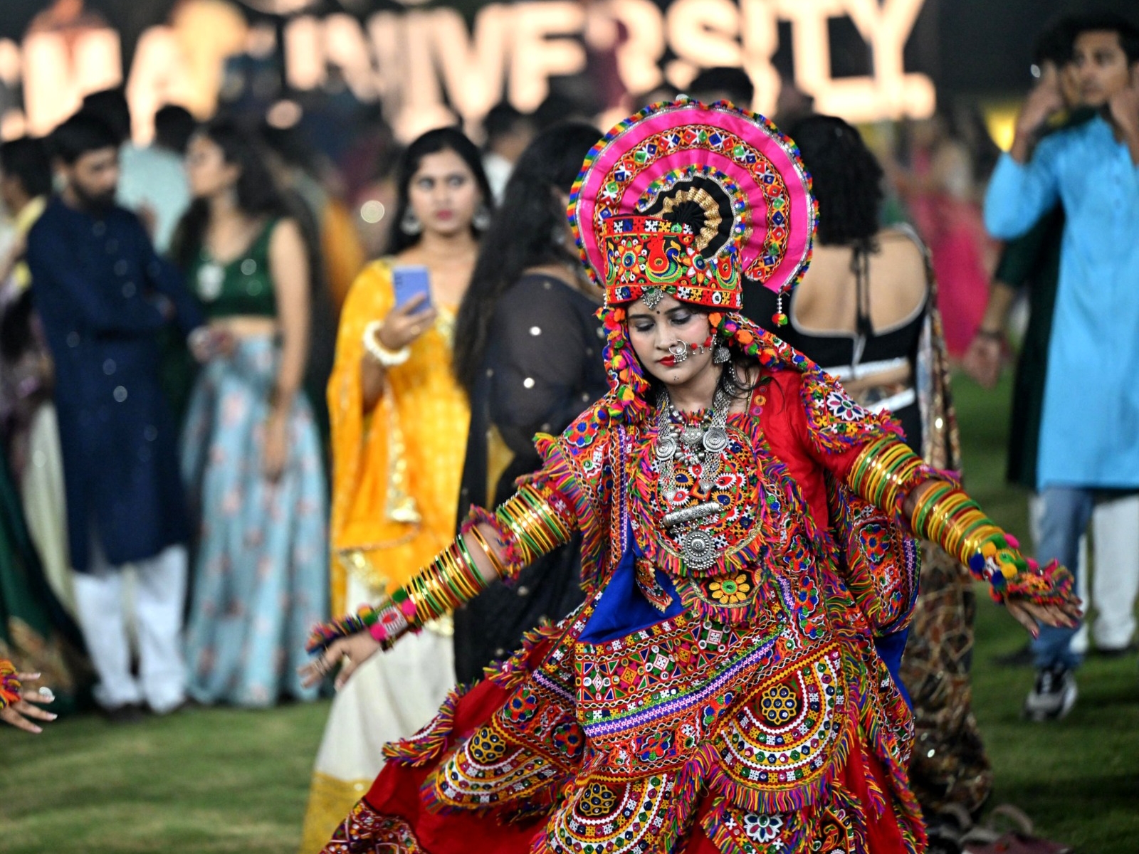 Grand organization of Ras-Garba at Nirma University | નિરમા ...