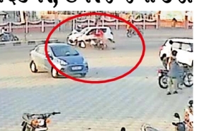Two injured after car hits two-wheeler on Shinai Road | અકસ્માત: શિણાય ...