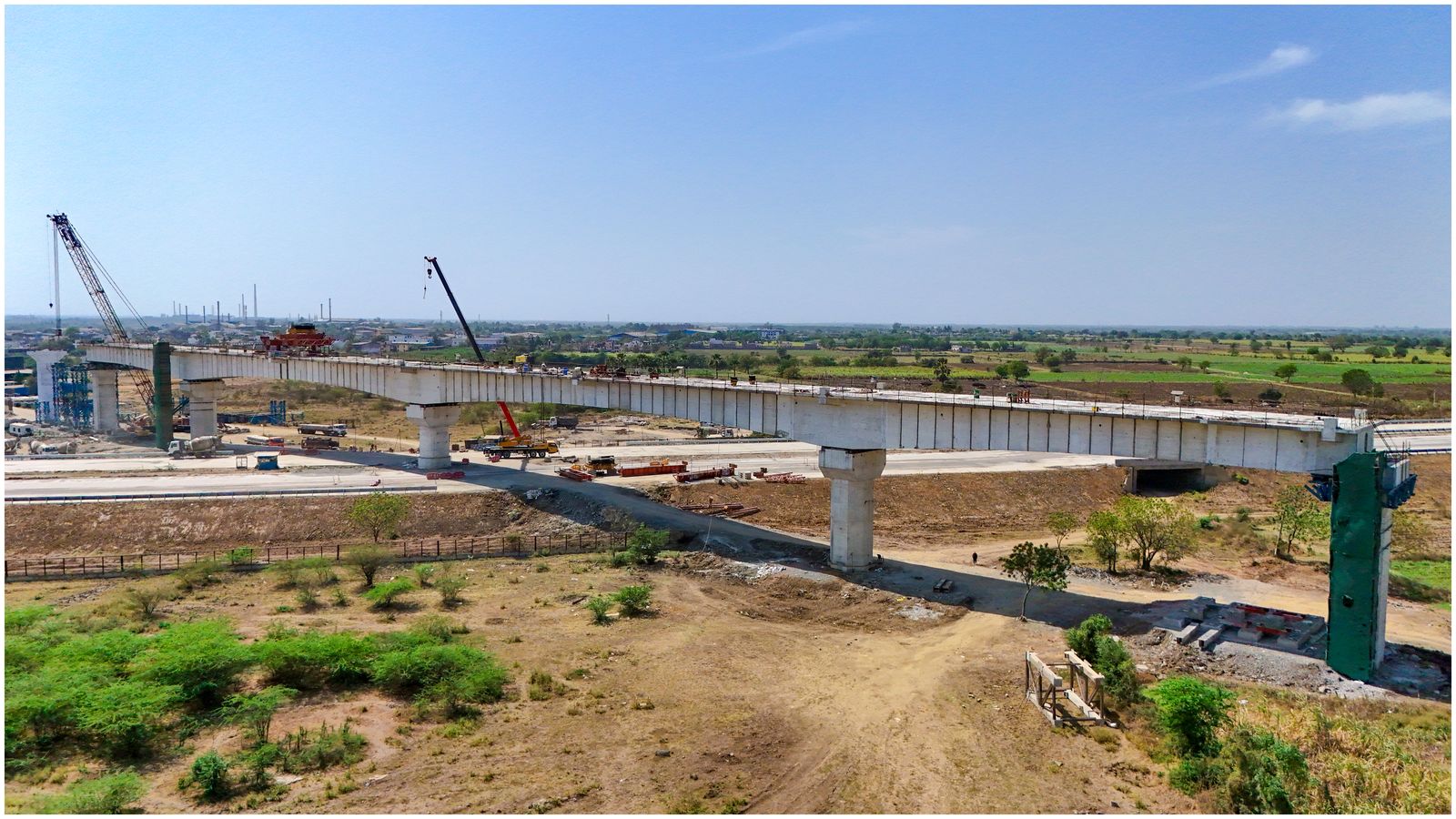 260-meter bullet train bridge ready on expressway near Kosamba
