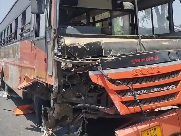 અંબાજી-વડોદરા એસટી બસ, જીપ અને બાઈક વચ્ચે જોરદાર ટક્કર