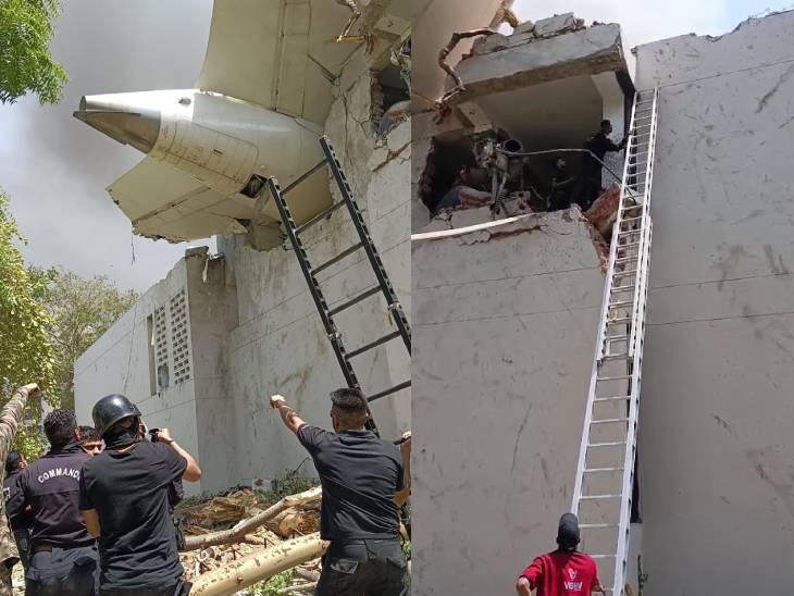 અમદાવાદમાં પ્લેન ક્રેશ બાદ બચાવ કામગીરી