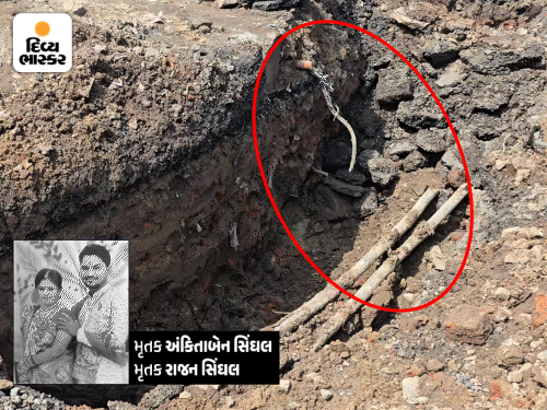 અમદાવાદમાં જ્યાં દંપતીને કરંટ લાગ્યો ત્યાં સ્ટ્રીટ લાઈટ પોલના વાયર જમીન બહાર, 1 કિમીનો રસ્તો જોખમી|અમદાવાદ,Ahmedabad - Divya Bhaskar