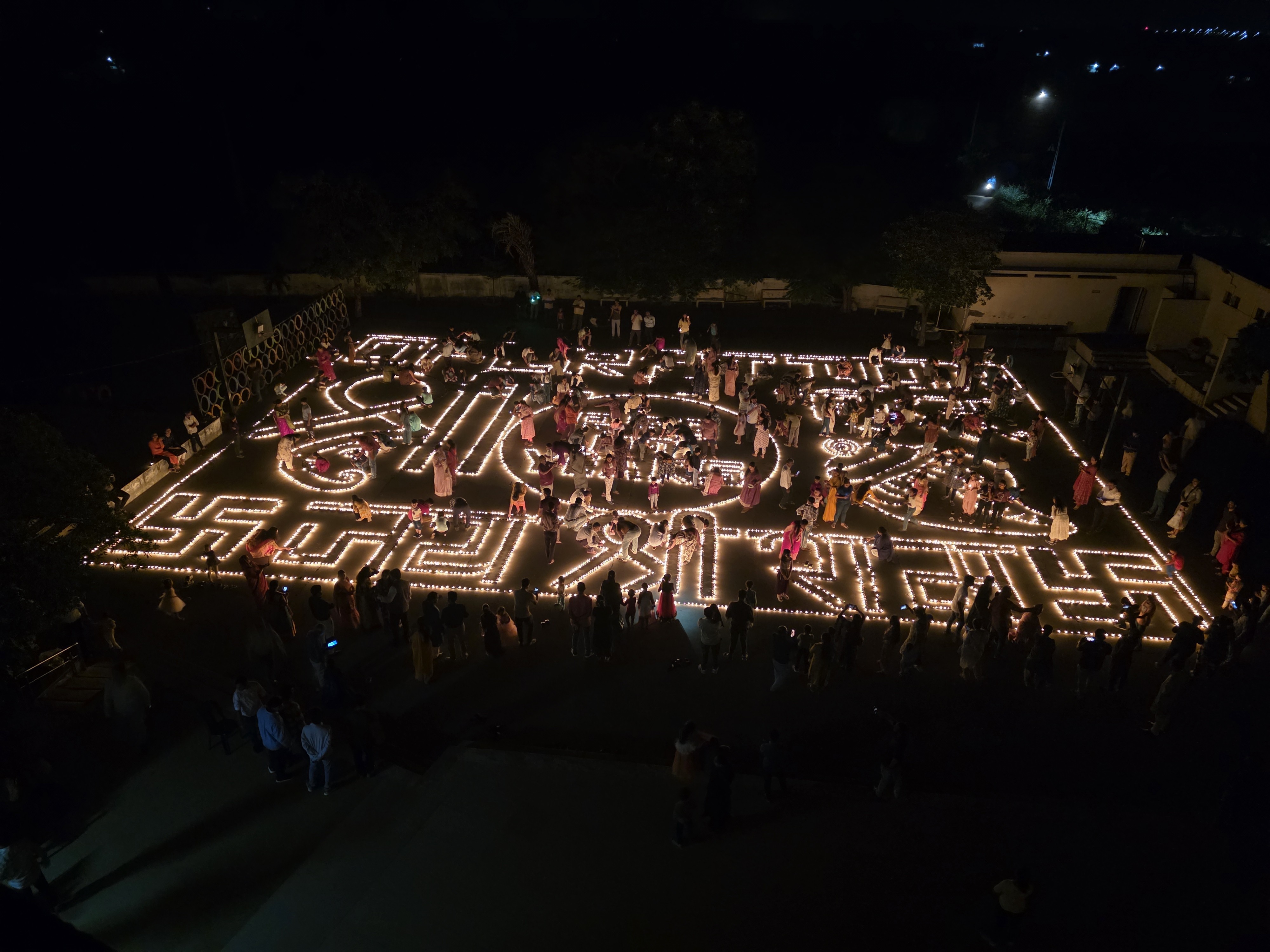 Operation Rangoli 11000 Lamps Rangoli Celebrates Diwali Operation Sindoor RSS 100 Years ...