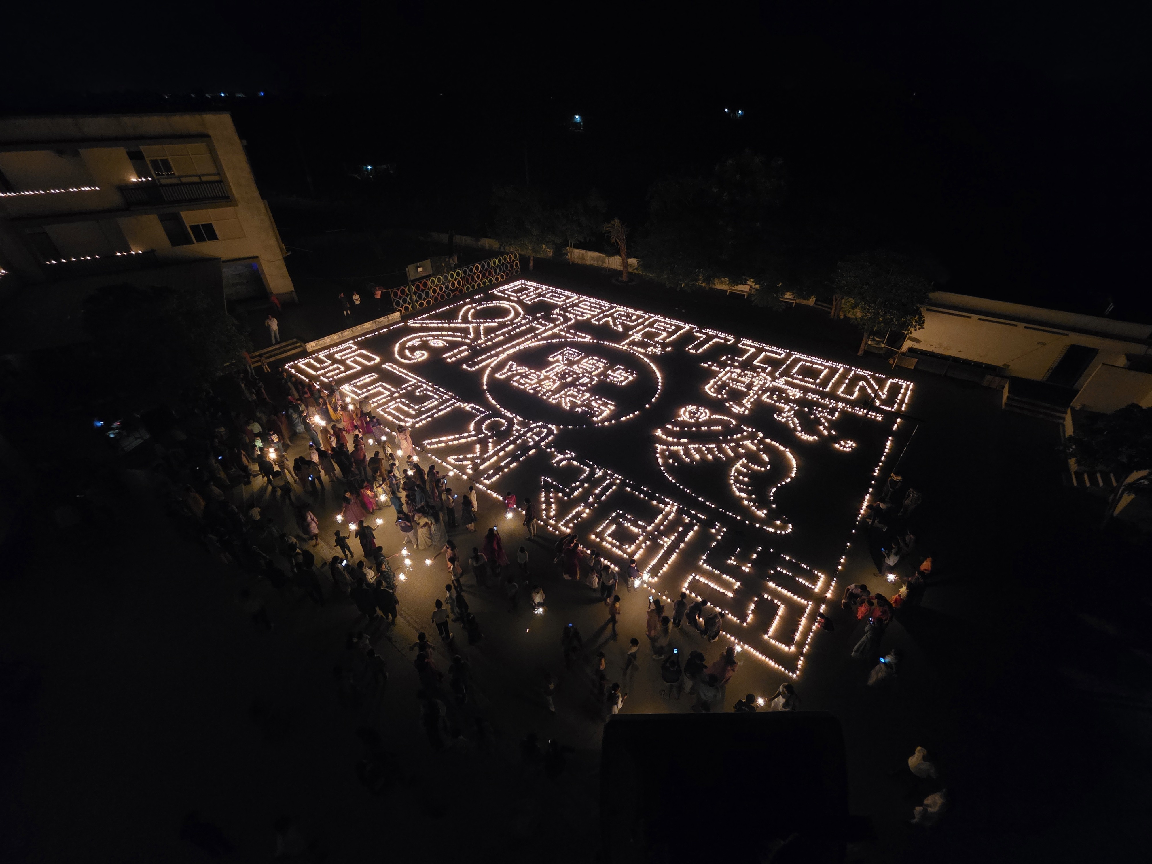 Operation Rangoli 11000 Lamps Rangoli Celebrates Diwali Operation Sindoor RSS 100 Years ...