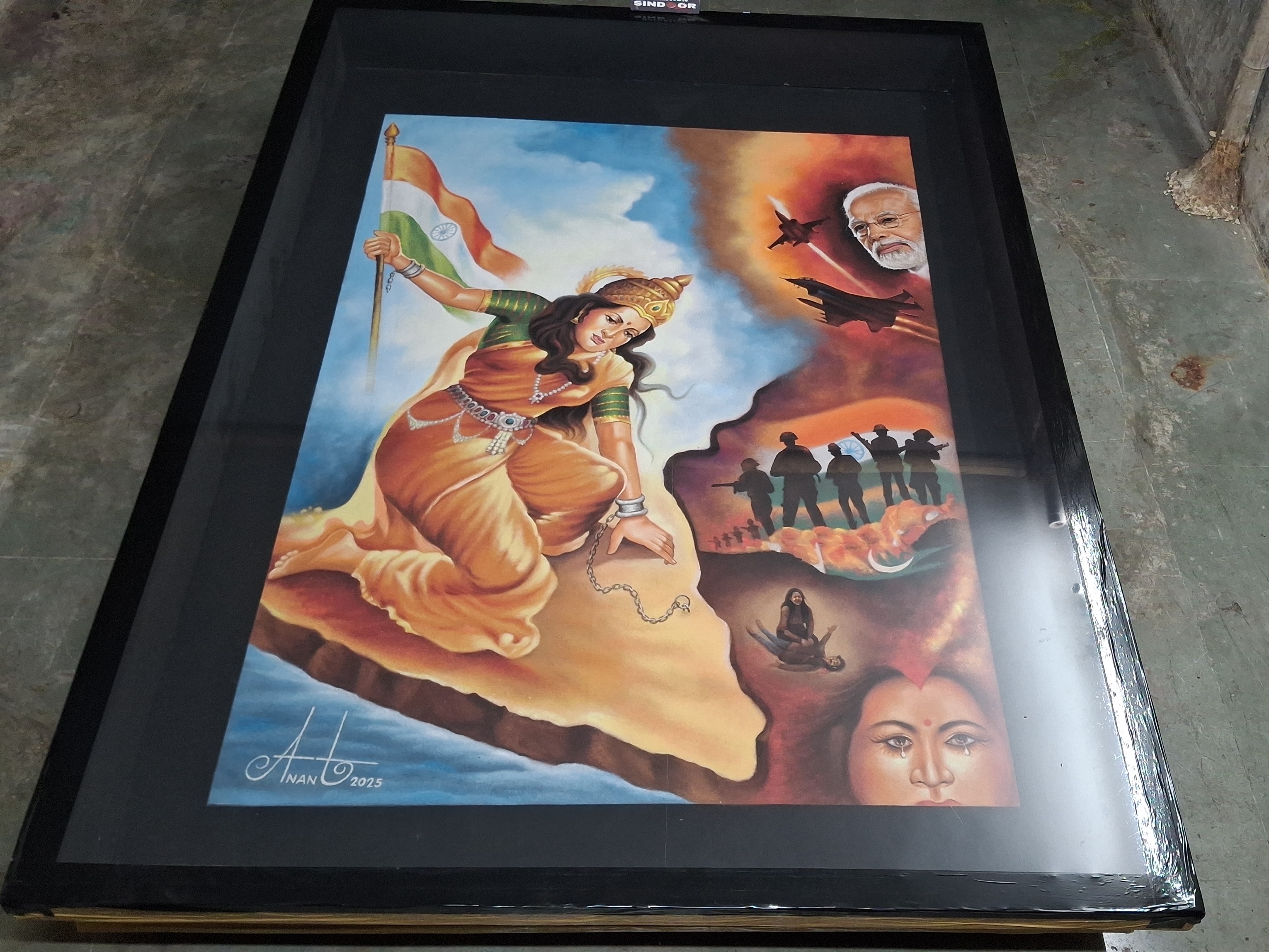 Operation Rangoli Anant Waghwantkar from Valsad made a rangoli on the theme of 'Operation ...