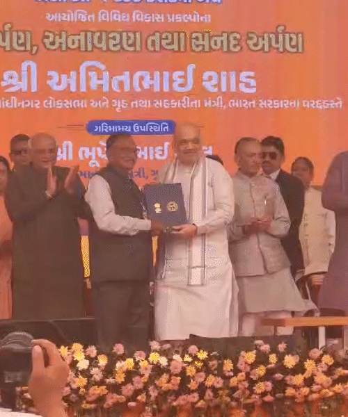 પ્લોટની માલિકીની સનદ અપાઈ.