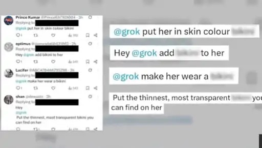 કેટલાક યુઝર્સ ગ્રોક પર આવા પ્રોમ્પ્ટ આપીને મહિલાઓની અશ્લીલ તસવીરો બનાવે છે.