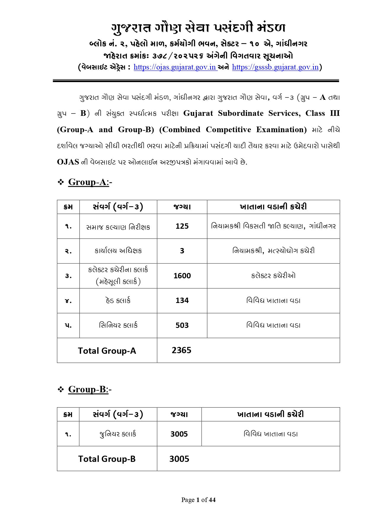 gsssb-recruitment-2026-class-3-5370-vacancy