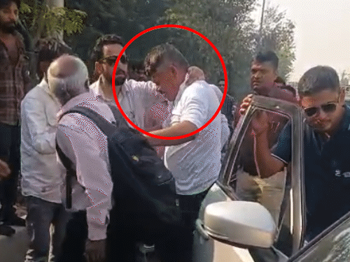 Vadodara Drunk Driver Accident Injures Three | Car Police Marked