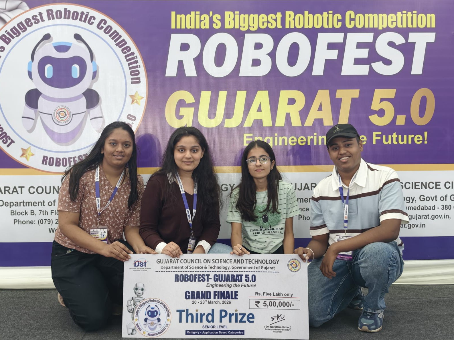 Robotics Win CSPIT Students Win ₹15 Lakhs at ROBOFEST 5.0 Robotics Competition