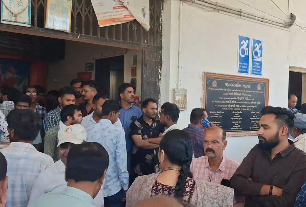 Junagadh Riots Junagadh Town Planning Assault Controversy; Employees Protest
