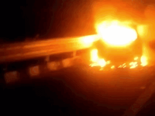 CNG Car Turns Into Fireball on Expressway