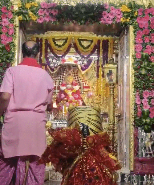 ખેડબ્રહ્મામાં કમળ પર બિરાજમાન આદ્યશક્તિ શ્રી અંબિકા માતાજીના દિવ્ય દર્શન