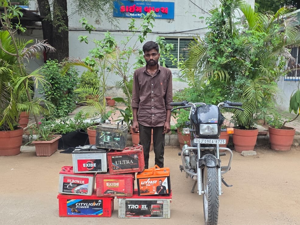 Himmatnagar Bypass Battery Theft Case; Police Arrest Two Including Minor