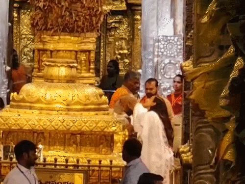 Hardik & Mahika at Tirupati Balaji