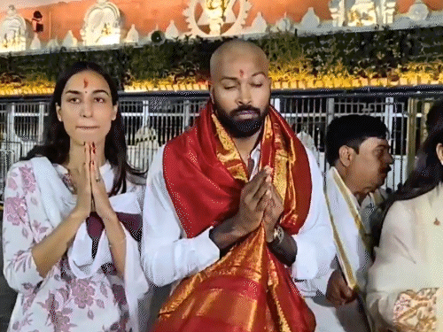 Hardik & Mahika at Tirupati Balaji