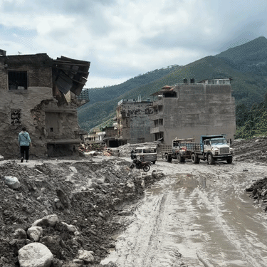 JCB machines have been deployed day and night to clear the debris and reopen the roads.