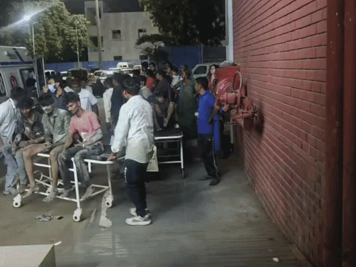 Gandhinagar Kudasan Construction Site Crane Collapse; Workers Trapped