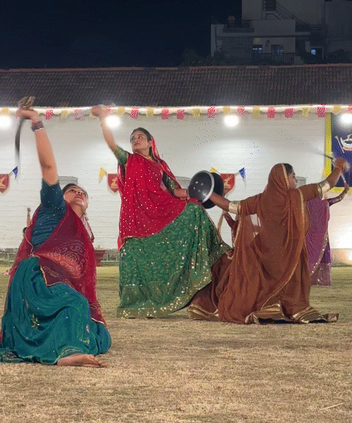 તલવાર રાસને જોઇને ઘોડેશ્વાર વિરાંગનાઓની ઝાંખી થઇ.
