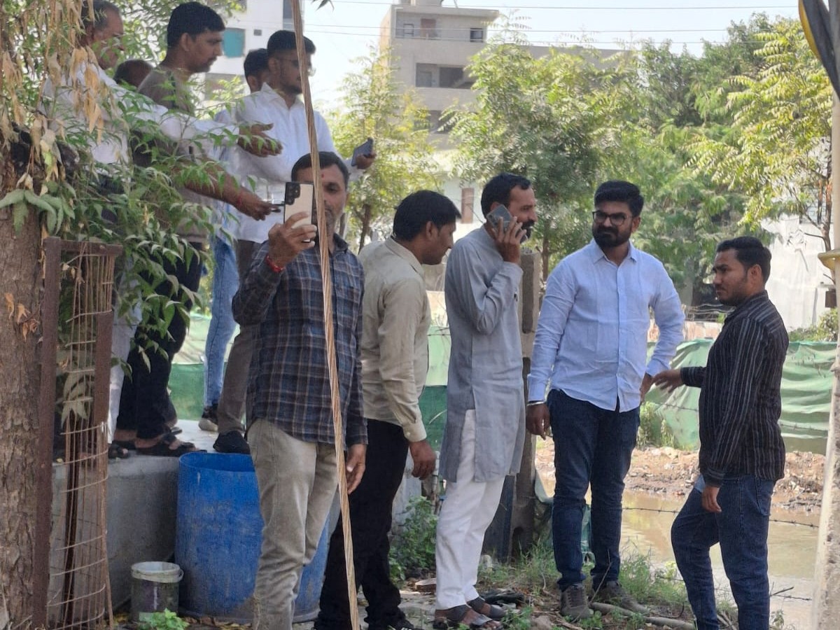 Morbi Nitin Park Society Drainage Issue; Mayor Visit & Inspection