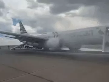 एयरलाइंस का कहना है कि विमान के टायर में तकनीकी खराबी थी, जिस वजह से हादसा हुआ। - Dainik Bhaskar